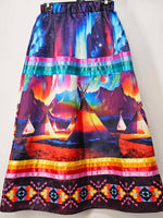 Northern Lights Tipi Ribbon Skirt with Pockets and Underskirt Lining