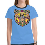 Spirit Bear Guide (Blue) New All Over Print T-shirt for Women (Model T45)