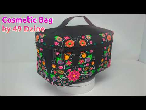 Floral Beadwork Cosmetic Bag/Large