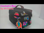 Indigenous Paisley Black Cosmetic Bag/Large