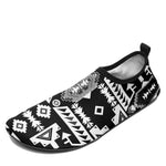 Kids Chiefs Mountain Black and White Sockamoccs Slip On Shoes