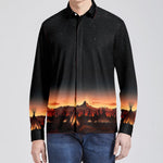 Sunset Tipis 1 Men's Long Sleeve Dress Shirt