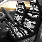 Okotoks Black and White Universal Car Seat Cover With Thickened Back