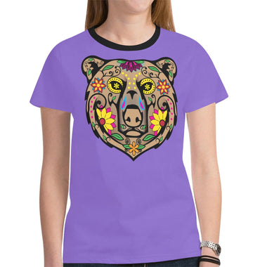 Bear Spirit Guide (Purple) New All Over Print T-shirt for Women (Model T45)