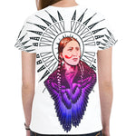 Indigenous Winged Halo Purple New All Over Print T-shirt for Women (Model T45)