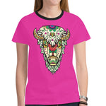 Buffalo Spirit Guide (Pink) New All Over Print T-shirt for Women (Model T45)